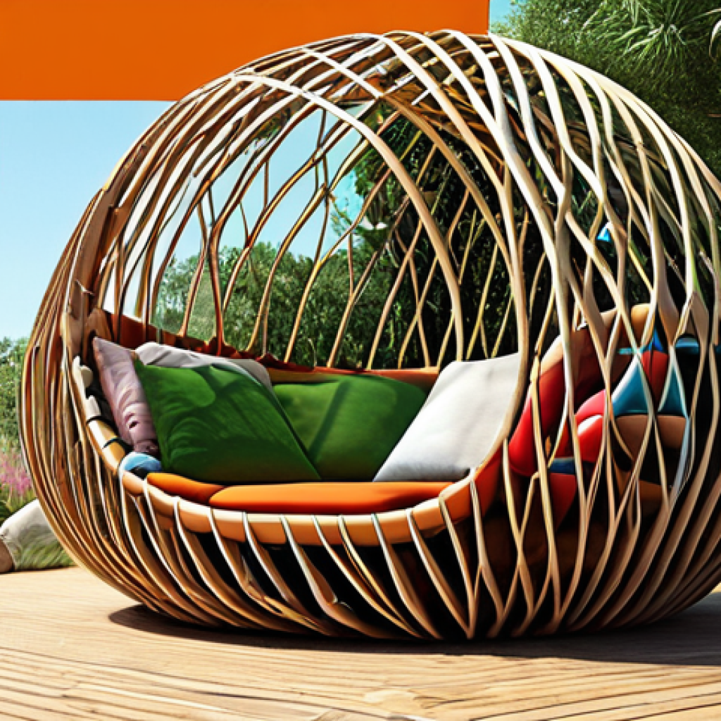 **A vibrant and innovative sustainable design project displayed at a design competition, showcasing the use of recycled materials in a unique and functional object. Focus on environmental certifications and criteria for sustainability awards.**