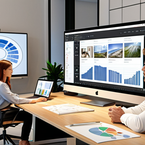 Home 24 **
A modern, collaborative workspace showcasing an interior designer, architect, and client reviewing 3D renderings and material samples. The scene emphasizes communication and teamwork, with project management software displayed on a large screen. Focus on a bright, open space with sustainable materials and integrated lighting.
**
