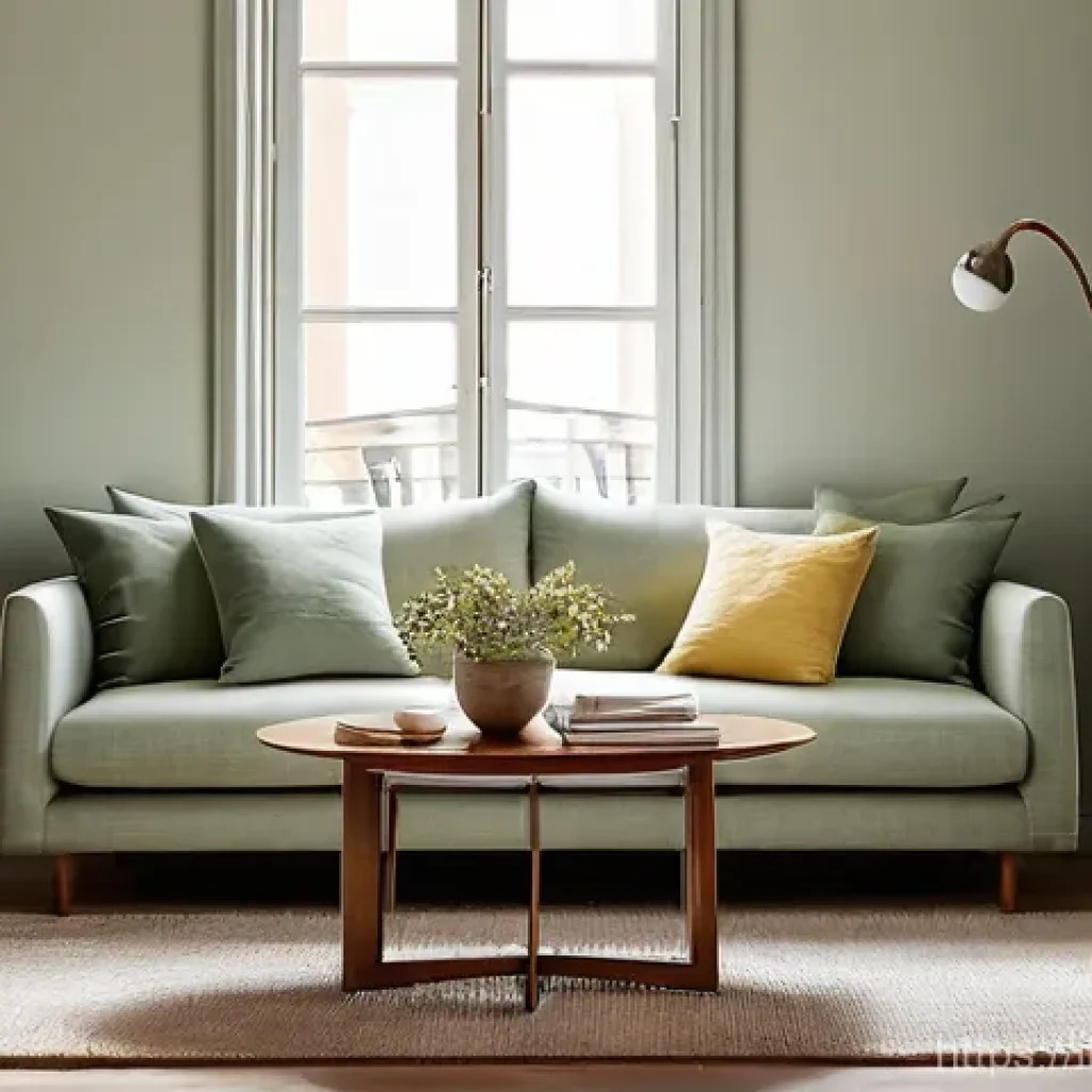 실내건축 초보자에게 추천하는 책 - **Cozy Italian Living Room with Warm Lighting and Sage Accents:**
A serene and inviting living r...