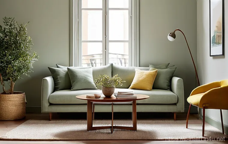 실내건축 초보자에게 추천하는 책 - **Cozy Italian Living Room with Warm Lighting and Sage Accents:**
A serene and inviting living r...