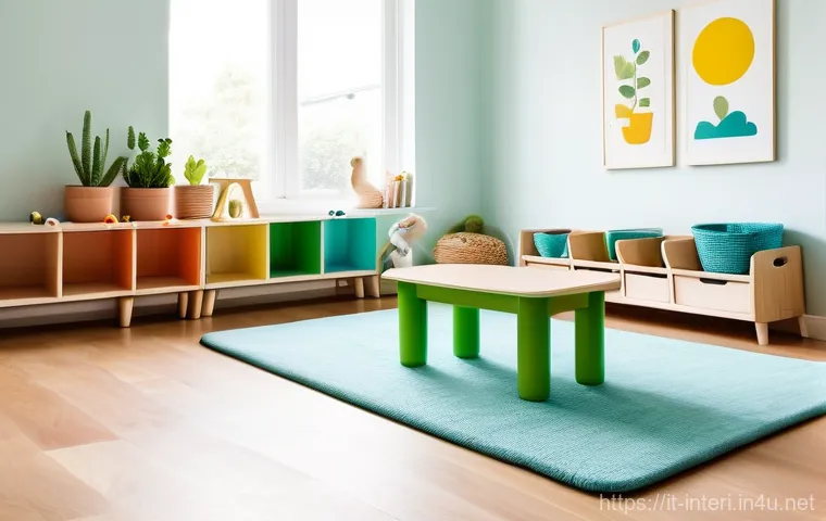 실내건축 자격증 취득 후의 커리어 패스 - Prompt 1: Serene and Sustainable Children's Playroom** 실내건축 자격증 취득 후의 커리어 패스 - Prompt 1: Serene and Sustainable Children's Playroom**