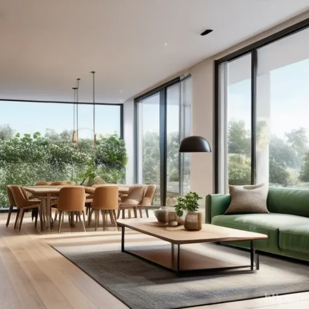 실내건축에서 CAD 사용 방법 - **Immersive 3D Interior Design Presentation:** A highly detailed, photorealistic rendering of a mode...