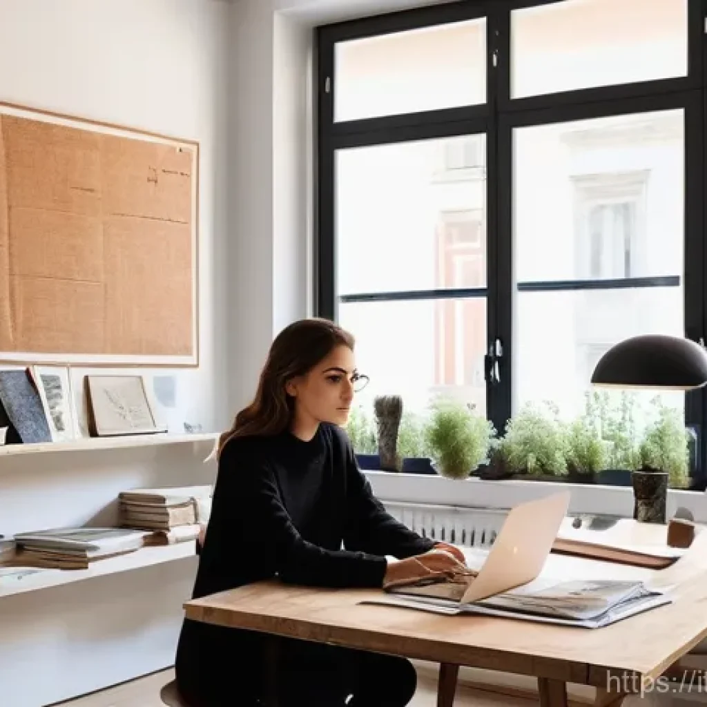 실내건축 이직을 준비하는 구체적 계획 - **A Focused Italian Interior Design Student in a Creative Hub**
    A young, determined Italian inte...