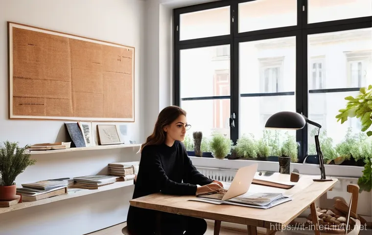 실내건축 이직을 준비하는 구체적 계획 - **A Focused Italian Interior Design Student in a Creative Hub**
    A young, determined Italian inte...