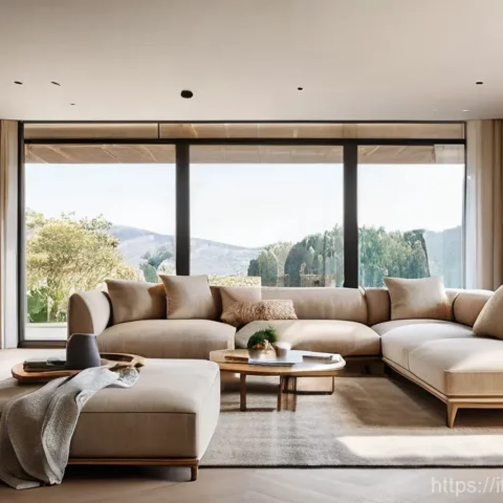 실내건축 기술의 최신 트렌드 - **Prompt:** A luxurious and modern Italian living room interior, showcasing seamlessly integrated sm...