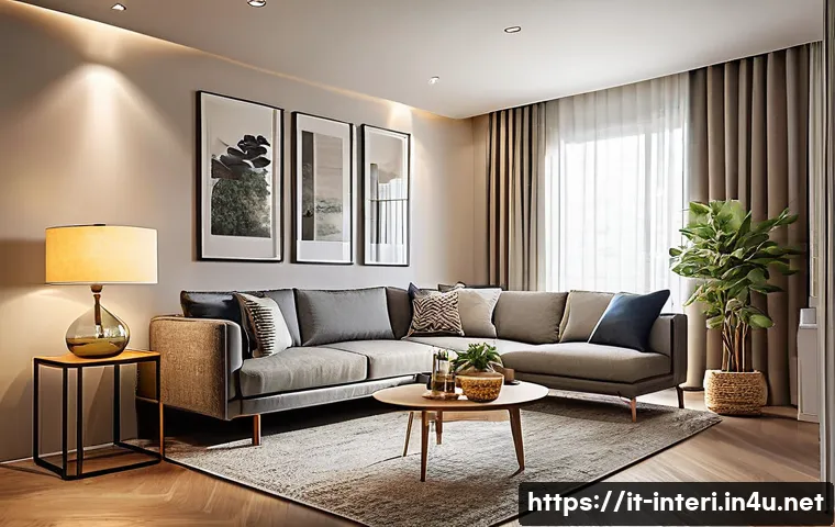 실내건축 실습에서 자주 실수하는 부분 - **"Radiant Living Space with Dynamic Lighting"**
A modern, open-concept living room filled with ...