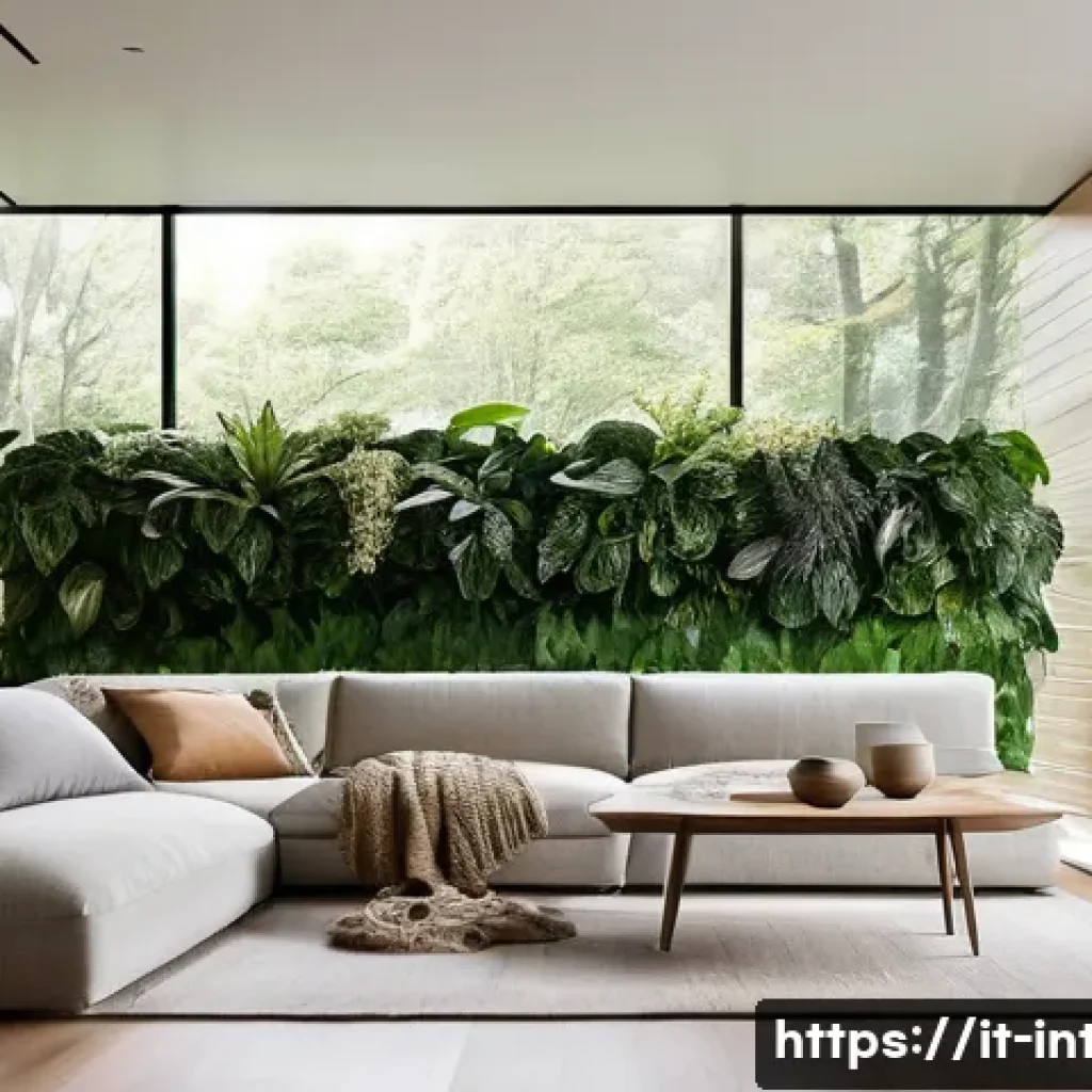 실내건축 자격증과 관련된 유망 직업 - **Sustainable Living Room Design**
    A serene and elegant modern living room, meticulously designe...