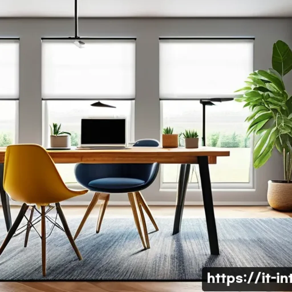 실내건축 도면 작성 프로그램 비교 - A bright, modern home interior design workspace showing a beginner-friendly digital floor plan softw...