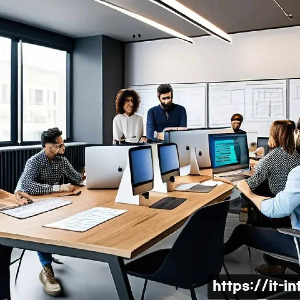 실내건축 실습 중 발생할 수 있는 문제 해결법 - A modern interior design project management scene showing a diverse team of professionals collaborat...