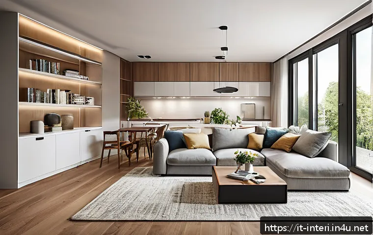 실내건축 시공에서 발생하는 문제와 해결법 - A modern, stylish small living room interior optimized for limited space, featuring multifunctional ...