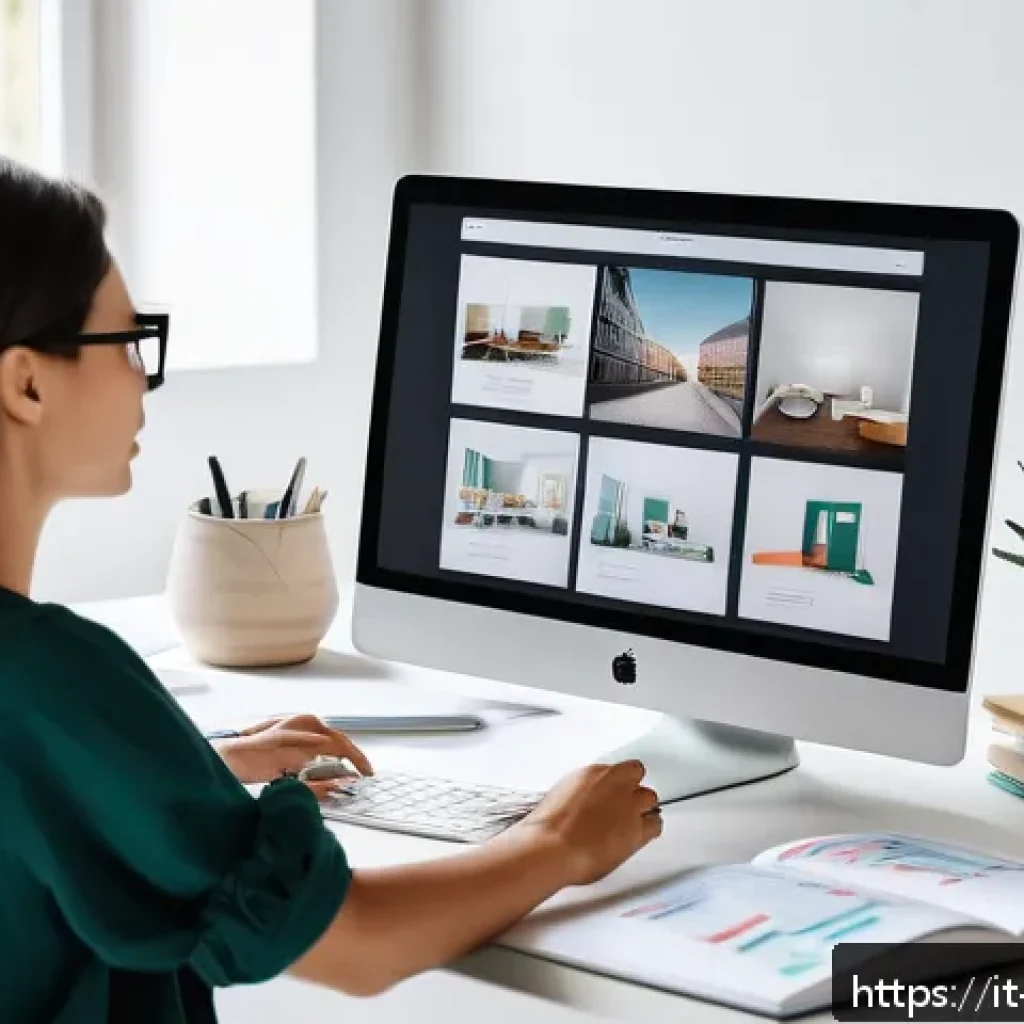 실내건축 시험을 위한 추천 학습 사이트 - A modern home interior design studio scene featuring a young adult female interior designer wearing ...