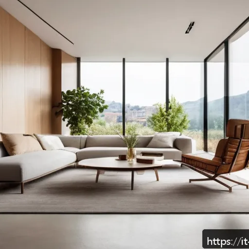 실내건축 실습에서 배울 수 있는 기술들 - A modern Italian interior design studio filled with natural light streaming through large windows, s...