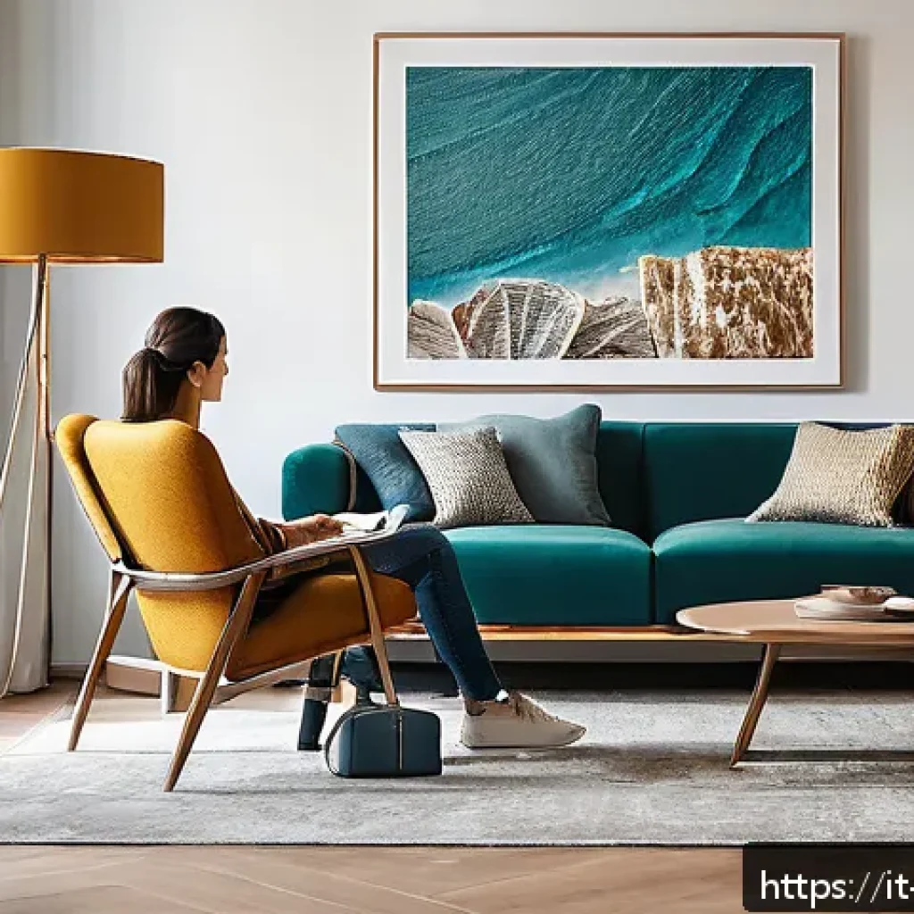 실내건축 프로젝트에서 고객 요구사항 반영법 - A modern interior design consultation scene in a stylish Italian apartment, featuring a professional...
